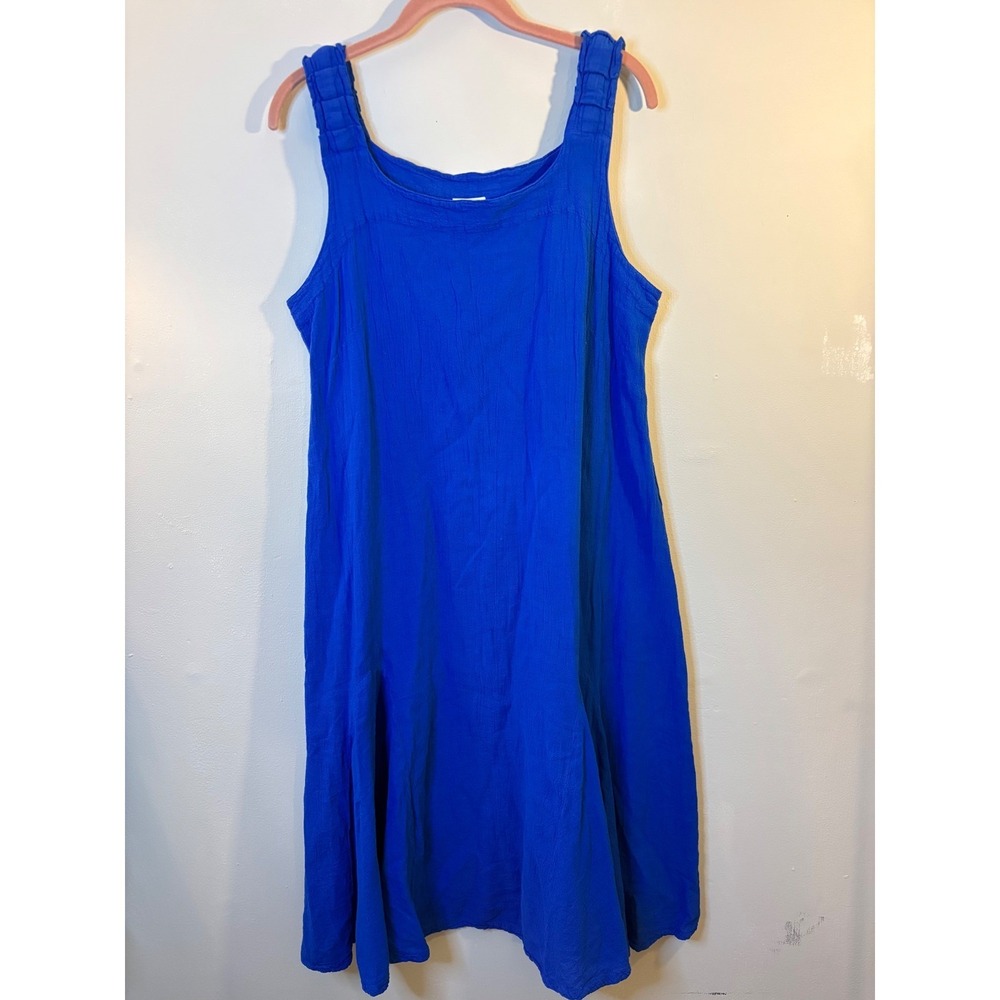 Oh My Gauze! Royal Blue Cotton Sun Dress 2 M